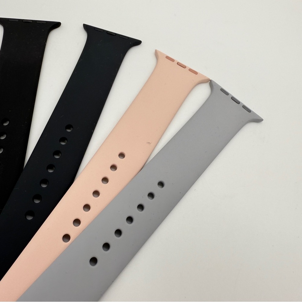 Genuine Authentic Apple Watch Band Replacement Black Midnight Light Grey Pink - Picture 4 of 5
